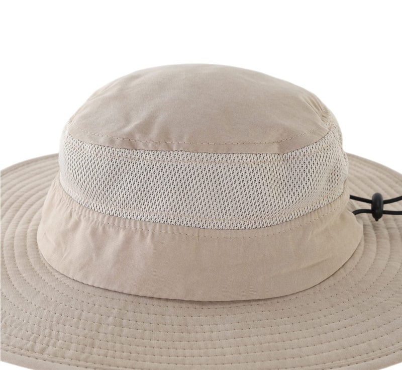 Connectyle Little Boys Girls UPF 50+ Sun Hat Kids Outdoor Wide Brim Bucket Safari Hat for Fishing Hiking Boating Deep Khaki - Image 2